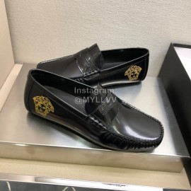 Versace Black Cowhide Business Shoes For Men