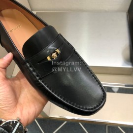 Versace New Black Cowhide Business Shoes For Men