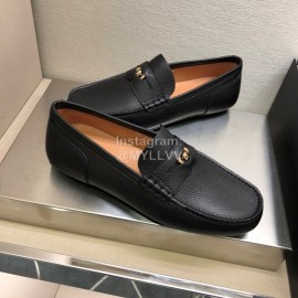Versace New Cowhide Business Shoes For Men Black