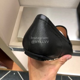 Versace New Cowhide Business Shoes For Men Black