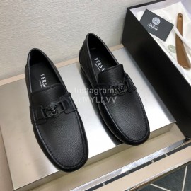 Versace Fashion Cowhide Business Shoes For Men Black