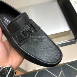 Versace Fashion Cowhide Business Shoes For Men Black
