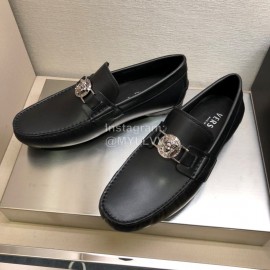 Versace Fashion Black Cowhide Business Shoes For Men
