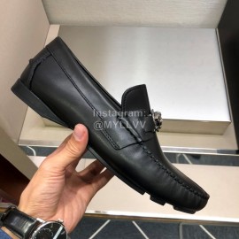 Versace Fashion Black Cowhide Business Shoes For Men