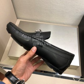 Versace Fashion Black Cowhide Business Shoes For Men