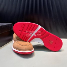 Versace Velvet Cowhide Hardware Buckle Shoes For Men Tan