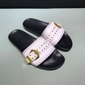 Versace Fashion Leather Slippers For Men White