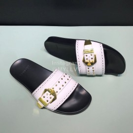Versace Fashion Leather Slippers For Men White