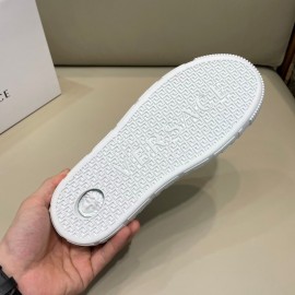 Versace New Calf Leather Casual Sneakers For Men White