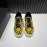 Versace Printed Calf Leather Casual Sneakers For Men Yellow