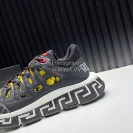 Versace Leather Thick Soled Sneakers For Men 