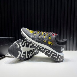 Versace Leather Thick Soled Sneakers For Men 