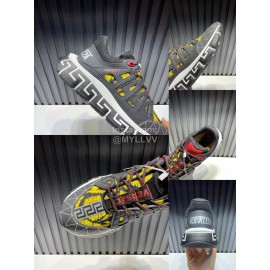 Versace Leather Thick Soled Sneakers For Men 