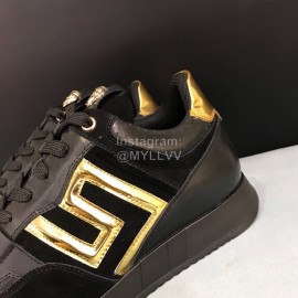 Versace Fashion Cowhide Running Shoes For Men Black