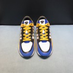Versace Fashion Cowhide Running Shoes For Men Blue