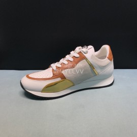 Versace Fashion Cowhide Running Shoes For Men Brown