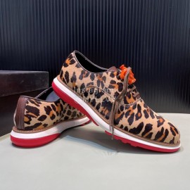Versace Fashion Leopard Lace Up Casual Shoes For Men