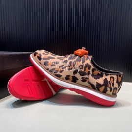 Versace Fashion Leopard Lace Up Casual Shoes For Men