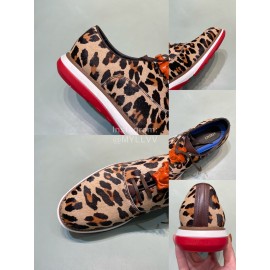 Versace Fashion Leopard Lace Up Casual Shoes For Men