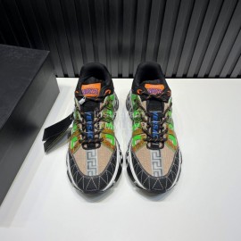 Versace New Leather Thick Soled Sneakers For Men