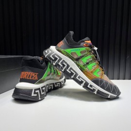 Versace New Leather Thick Soled Sneakers For Men