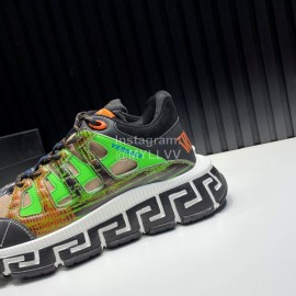 Versace New Leather Thick Soled Sneakers For Men