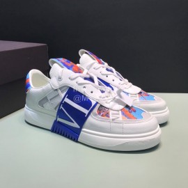Valentino Garavani Cowhide Sneakers For Men And Women Blue