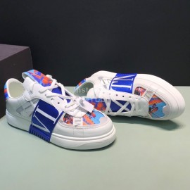 Valentino Garavani Cowhide Sneakers For Men And Women Blue