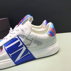 Valentino Garavani Cowhide Sneakers For Men And Women Blue