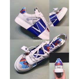 Valentino Garavani Cowhide Sneakers For Men And Women Blue
