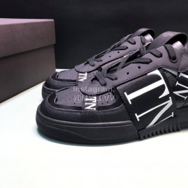 Valentino Garavani Cowhide Sneakers For Men And Women Black