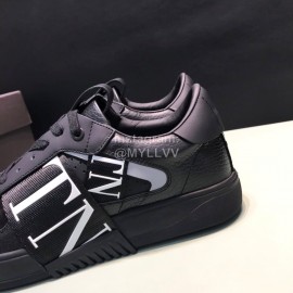 Valentino Garavani Cowhide Sneakers For Men And Women Black