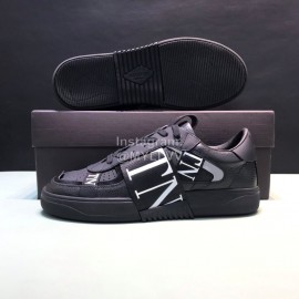 Valentino Garavani Cowhide Sneakers For Men And Women Black