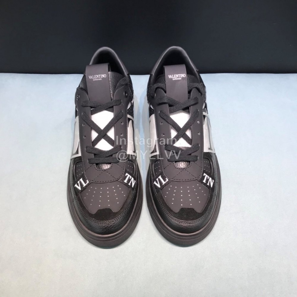Valentino Garavani Cowhide Sneakers Black For Men And Women