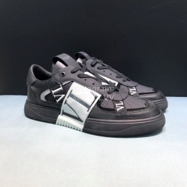 Valentino Garavani Cowhide Sneakers Black For Men And Women