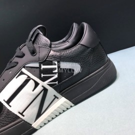 Valentino Garavani Cowhide Sneakers Black For Men And Women