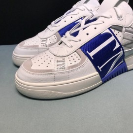 Valentino Garavani Cowhide Sneakers Blue For Men And Women