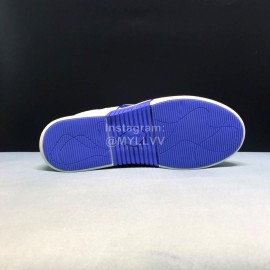 Valentino Garavani Cowhide Sneakers Blue For Men And Women