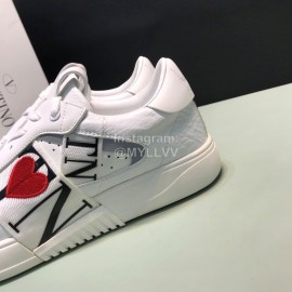 Valentino Embroidery Leather Rivet Sneakers For Men And Women 
