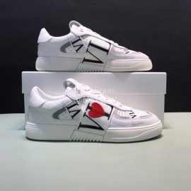 Valentino Embroidery Leather Rivet Sneakers For Men And Women 