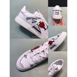 Valentino Embroidery Leather Rivet Sneakers For Men And Women 