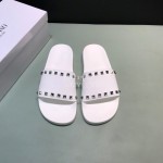 Valentino Fashion Rivet Slippers For Men And Women White