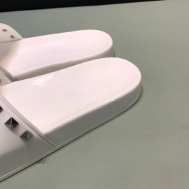 Valentino Fashion Rivet Slippers For Men And Women White