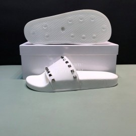 Valentino Fashion Rivet Slippers For Men And Women White