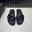 Valentino Black Cowhide Webbing Slippers For Men