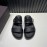 Valentino Cowhide Webbing Slippers For Men Black