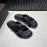 Valentino Black Cowhide Webbing Cross Slippers For Men
