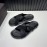 Valentino Black Cowhide Webbing Cross Slippers For Men