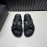 Valentino Cowhide Webbing Cross Slippers For Men Black