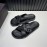 Valentino Cowhide Webbing Cross Slippers For Men Black